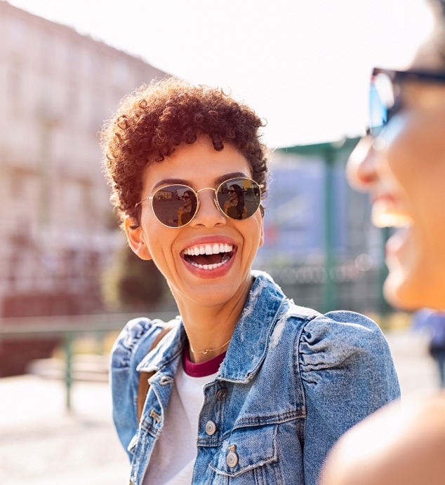 Woman sharing healthy smile
